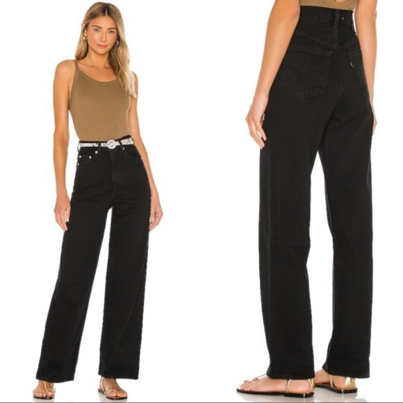 Levi's High Loose Jeans in Trainwreck Black - Picture 2 of 12